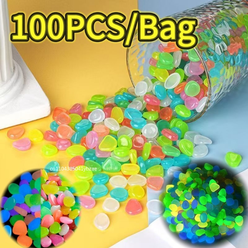 Plant Aquarium Pot - 100-800 peças seixos que brilham no
