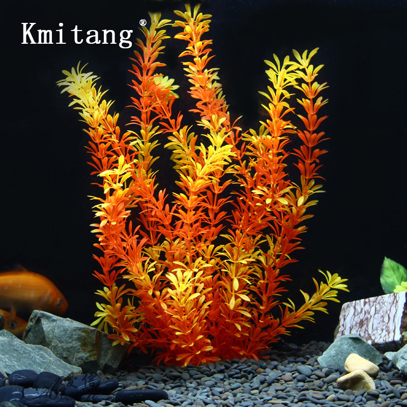 Aquarium Plant Substrate - Plantas Tropicais Artificiais de 100cm, Grama