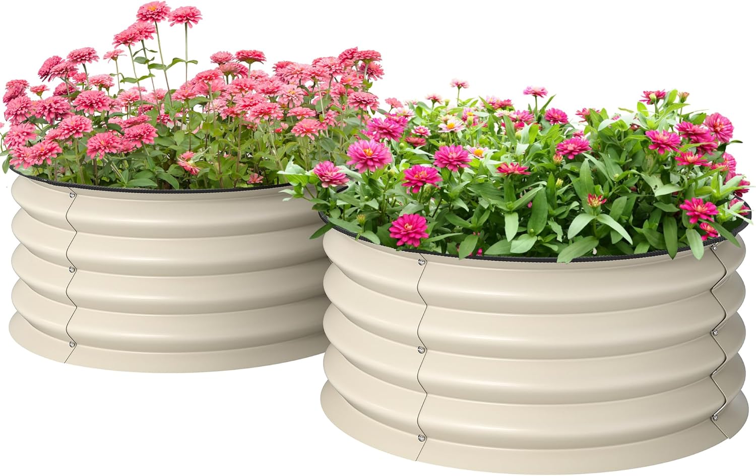 Planted Tank - Conjunto de 2 Canteiros Elevados Galvanizados,