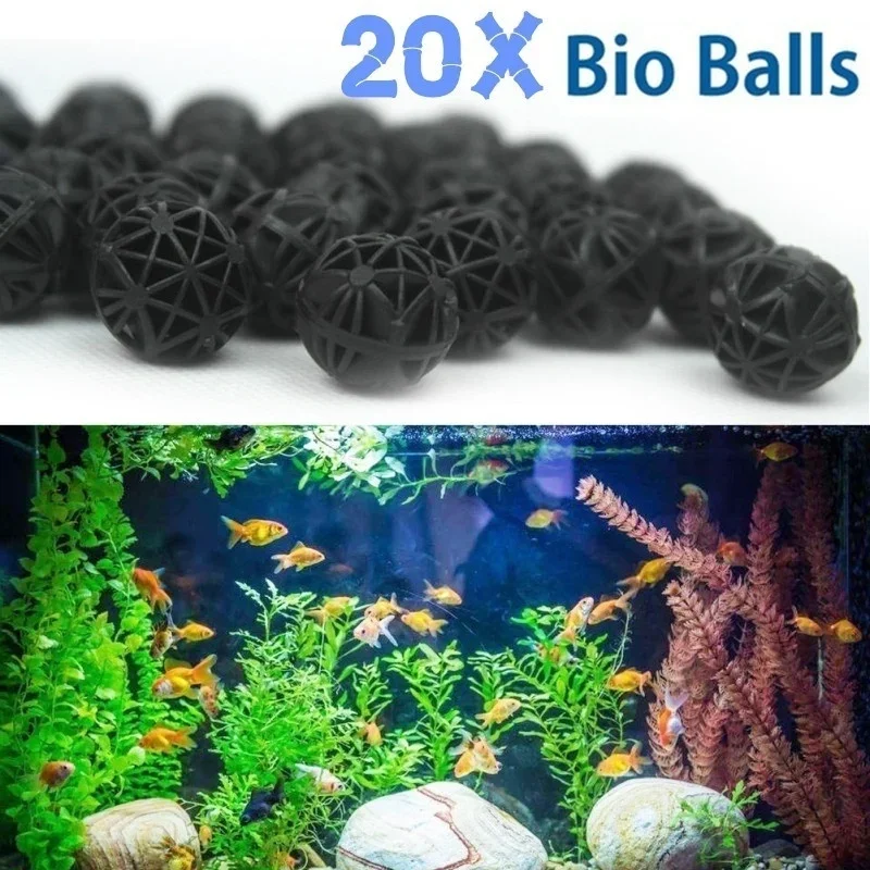 Aquarium Planted Tank Filter - 20 Peças Bolas Biológicas de 16mm