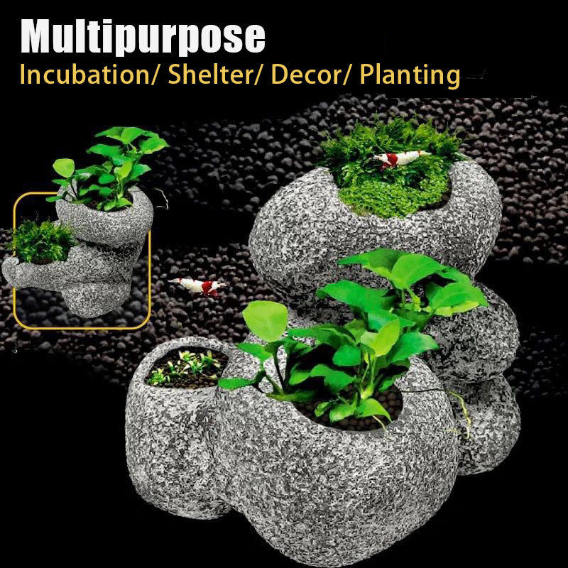 Peixe camarão incubação abrigo - Plant Aquarium Pot avaliação e preço